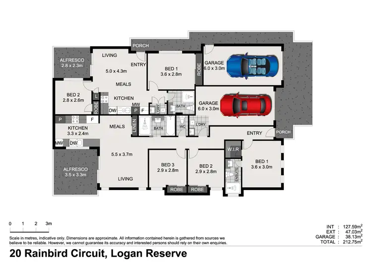 Floorplan of Homely semi-detached listing, 20 Rainbird Circuit, Logan Reserve QLD 4133
