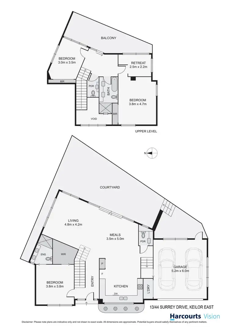 Floorplan of Homely townhouse listing, 13/44 Surrey Drive, Keilor East VIC 3033
