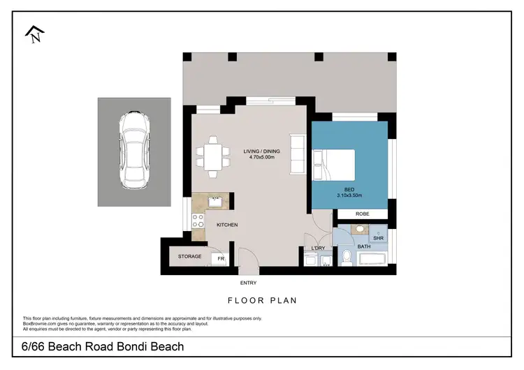 Floorplan of Homely apartment listing, 6/66 Beach Road, Bondi Beach NSW 2026