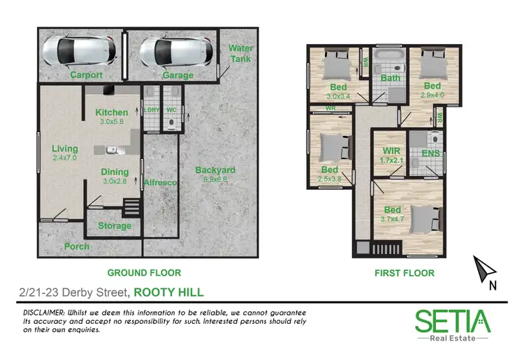 Floorplan of Homely townhouse listing, 2/21-23 Derby Street, Rooty Hill NSW 2766