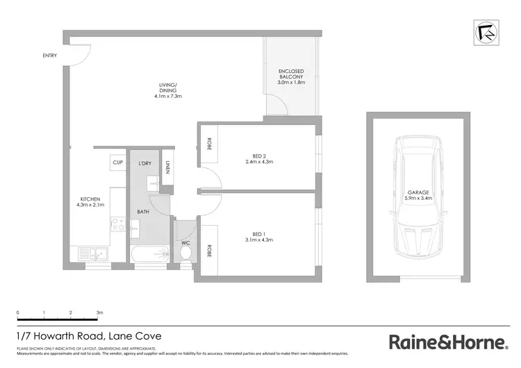 Floorplan of Homely apartment listing, 1/7 Howarth Road, Lane Cove NSW 2066