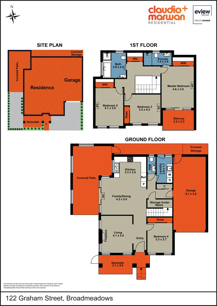 Floorplan of Homely townhouse listing, 122 Graham Street, Broadmeadows VIC 3047