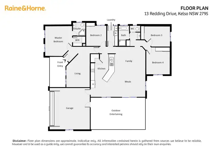 Floorplan of Homely house listing, 13 Redding Drive, Kelso NSW 2795