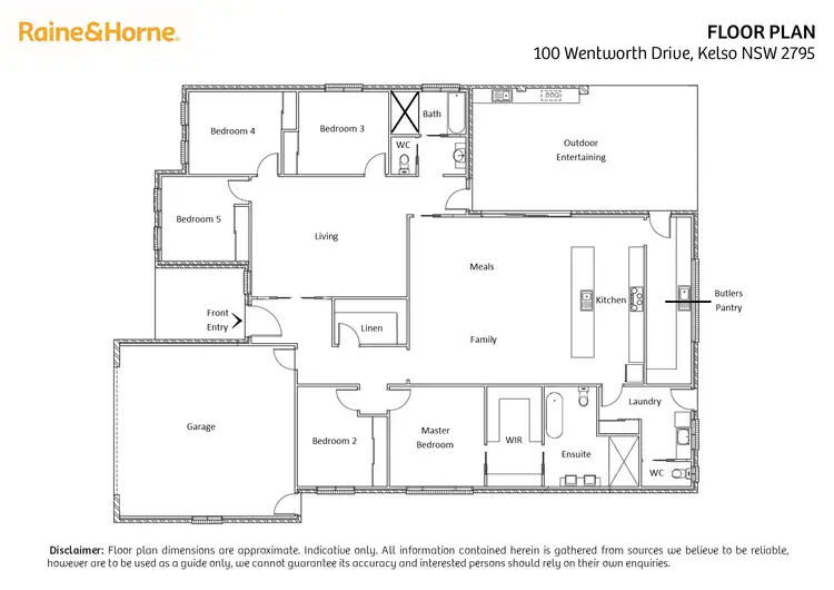 Floorplan of Homely house listing, 100 Wentworth Drive, Kelso NSW 2795
