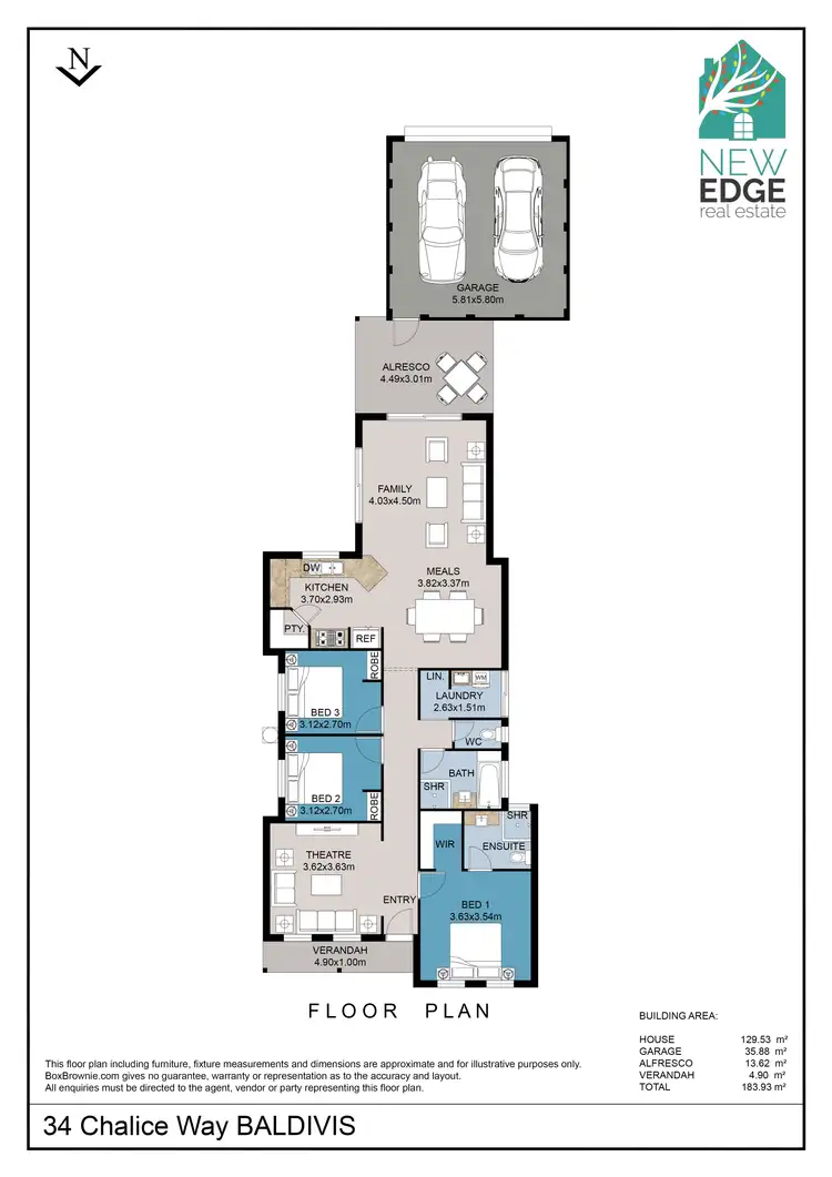 Floorplan of Homely house listing, 34 Chalice Way, Baldivis WA 6171