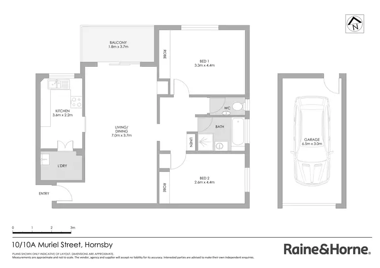 Floorplan of Homely apartment listing, 10/22 Muriel Street, Hornsby NSW 2077