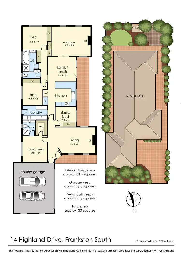 Floorplan of Homely house listing, 14 Highland Drive, Frankston South VIC 3199