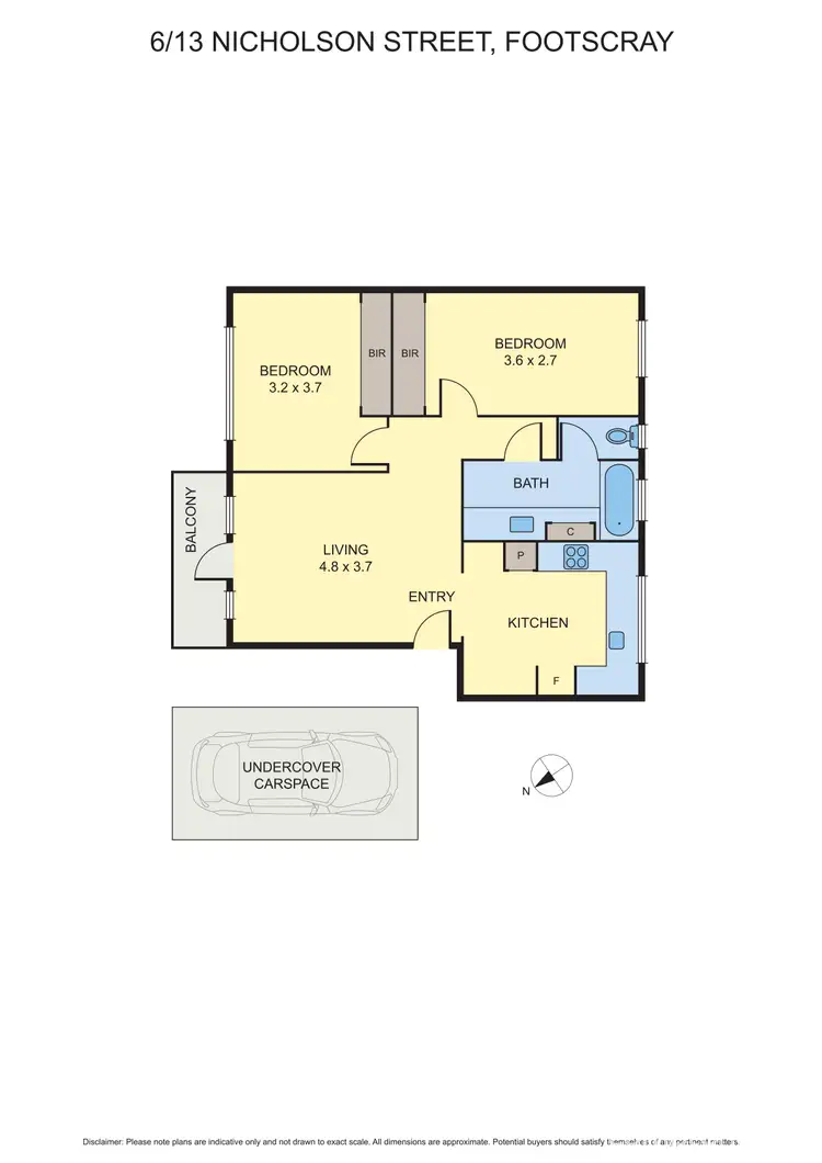Floorplan of Homely apartment listing, 6/13 Nicholson Street, Footscray VIC 3011