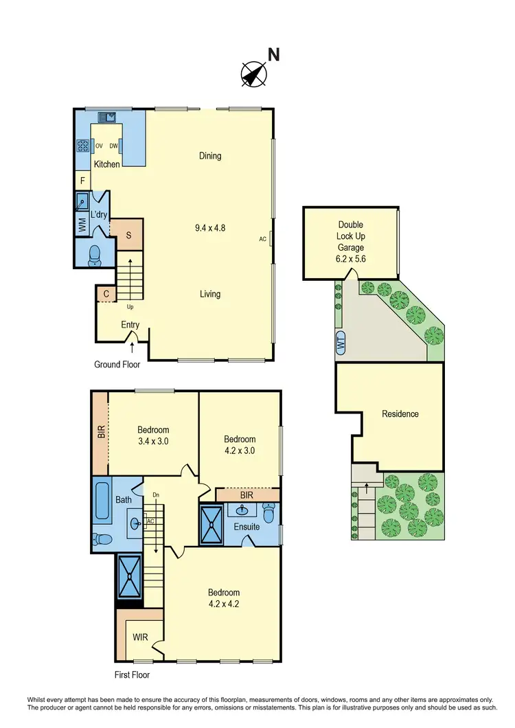Floorplan of Homely townhouse listing, 2/65 Flinders Street, Mentone VIC 3194