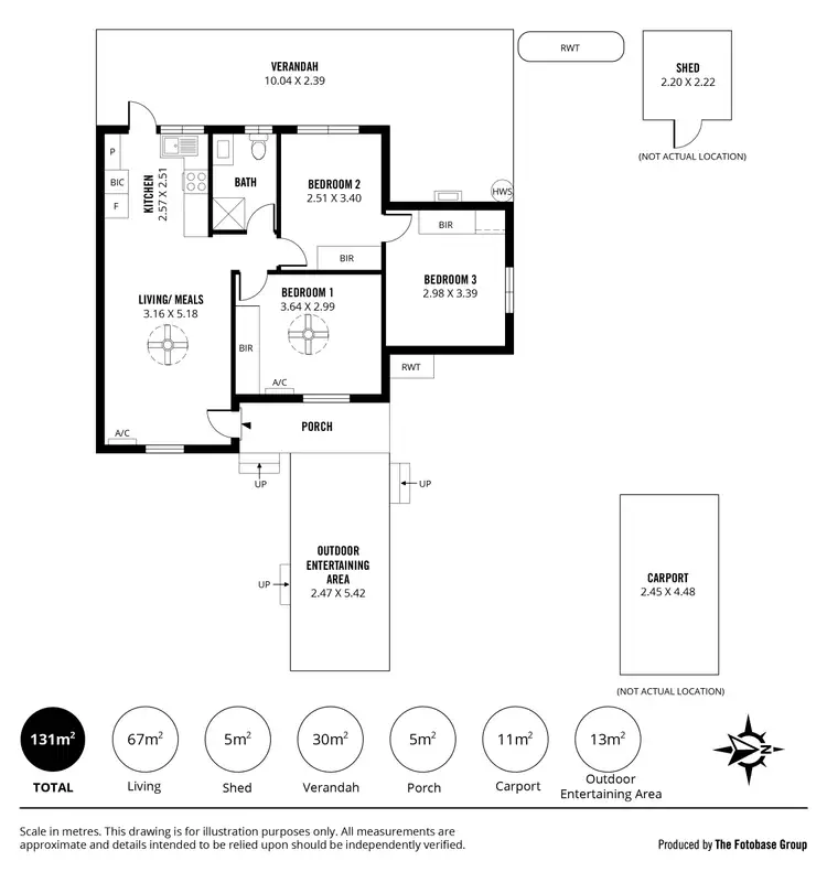 Floorplan of Homely unit listing, 2/93 Butterworth Road, Aldinga Beach SA 5173