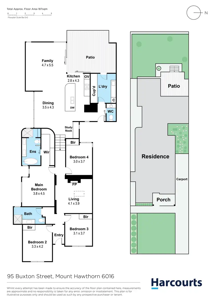 Floorplan of Homely house listing, 95 Buxton Street, Mount Hawthorn WA 6016