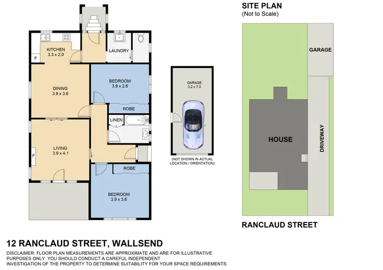 Floorplan of Homely house listing, 12 Ranclaud Street, Wallsend NSW 2287