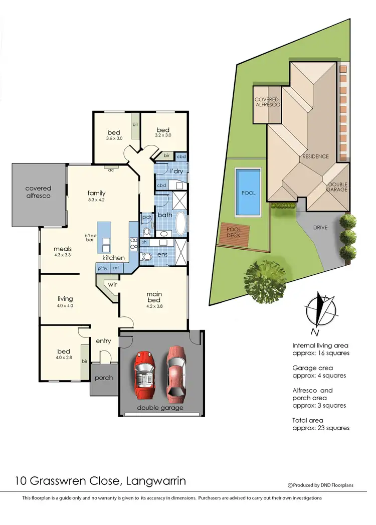 Floorplan of Homely house listing, 10 Grasswren Close, Langwarrin VIC 3910