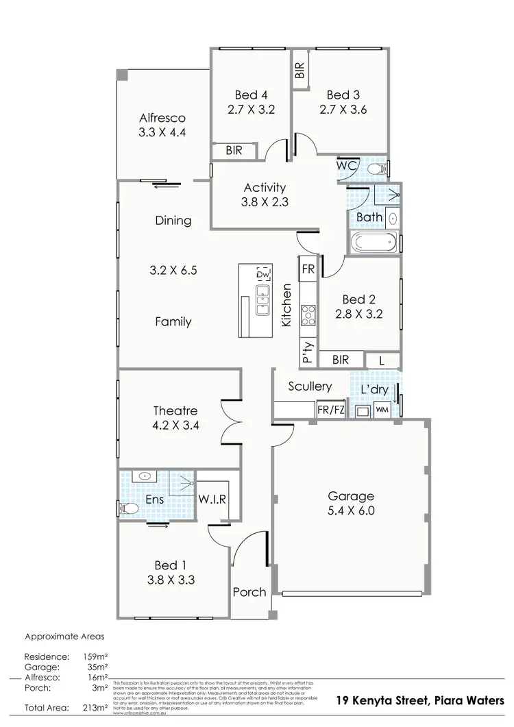 Floorplan of Homely house listing, 19 Kenyta Street, Piara Waters WA 6112