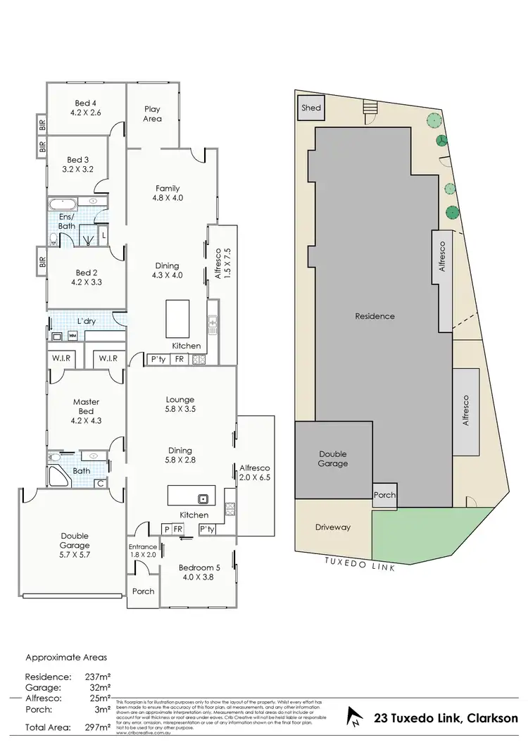 Floorplan of Homely house listing, 23 Tuxedo Link, Clarkson WA 6030