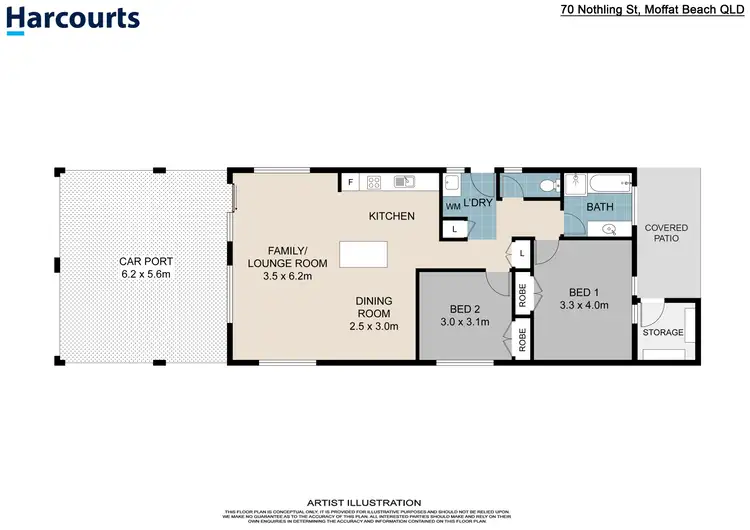 Floorplan of Homely house listing, 70 Nothling Street, Moffat Beach QLD 4551