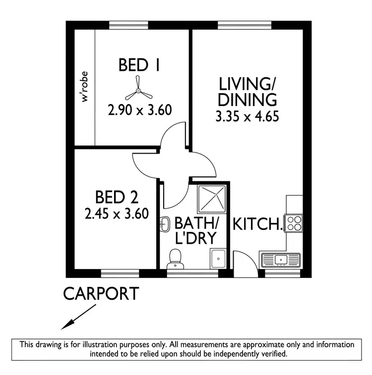 Floorplan of Homely unit listing, 16/4-6 Croydon Road, Keswick SA 5035
