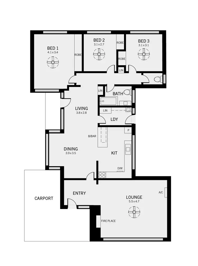 Floorplan of Homely house listing, 1 Californian Crescent, Glenalta SA 5052