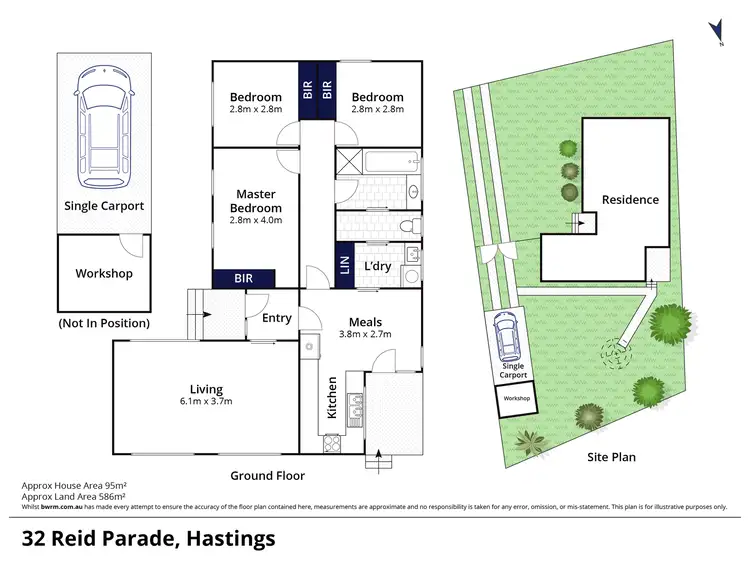 Floorplan of Homely house listing, 32 Reid Parade, Hastings VIC 3915