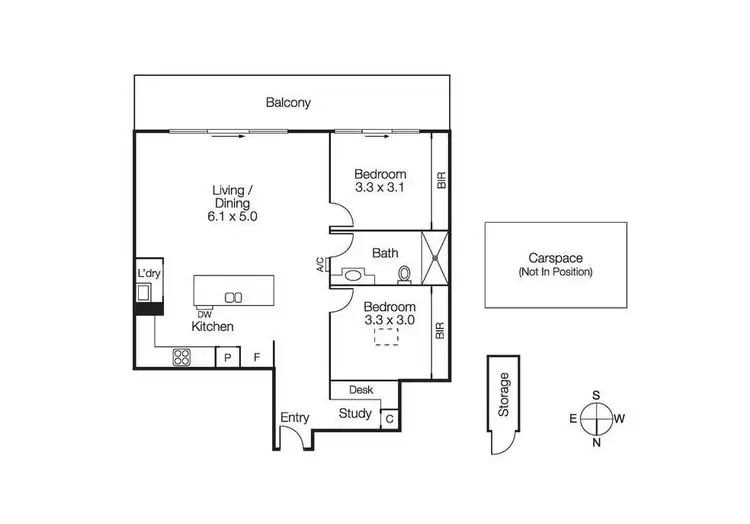 Floorplan of Homely apartment listing, 202/135 Lower Dandenong Road, Mentone VIC 3194