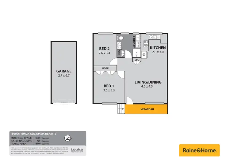 Floorplan of Homely unit listing, 3/50 Attunga Avenue, Kiama Heights NSW 2533