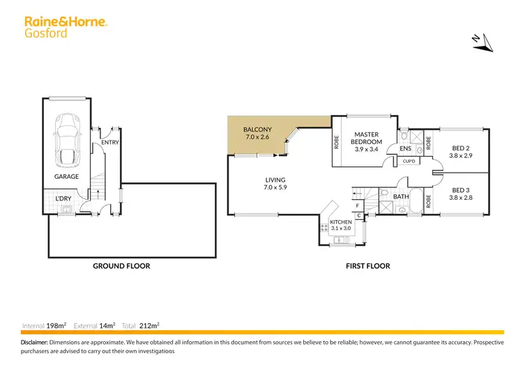 Floorplan of Homely townhouse listing, 2/68 Althorp Street, East Gosford NSW 2250