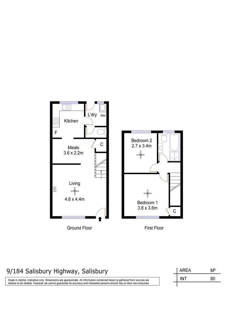 Floorplan of Homely unit listing, 9/184 Salisbury Highway, Salisbury SA 5108