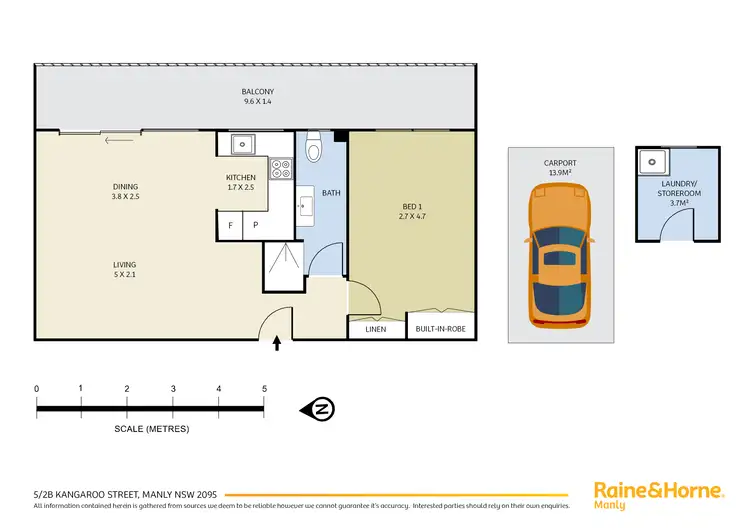 Floorplan of Homely apartment listing, 5/2B Kangaroo St, Manly NSW 2095