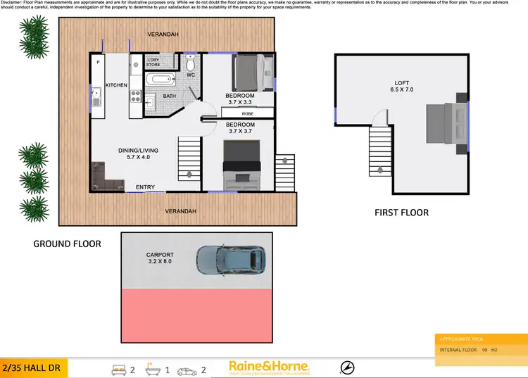 Floorplan of Homely unit listing, 2/35 Hall Drive, Murwillumbah NSW 2484