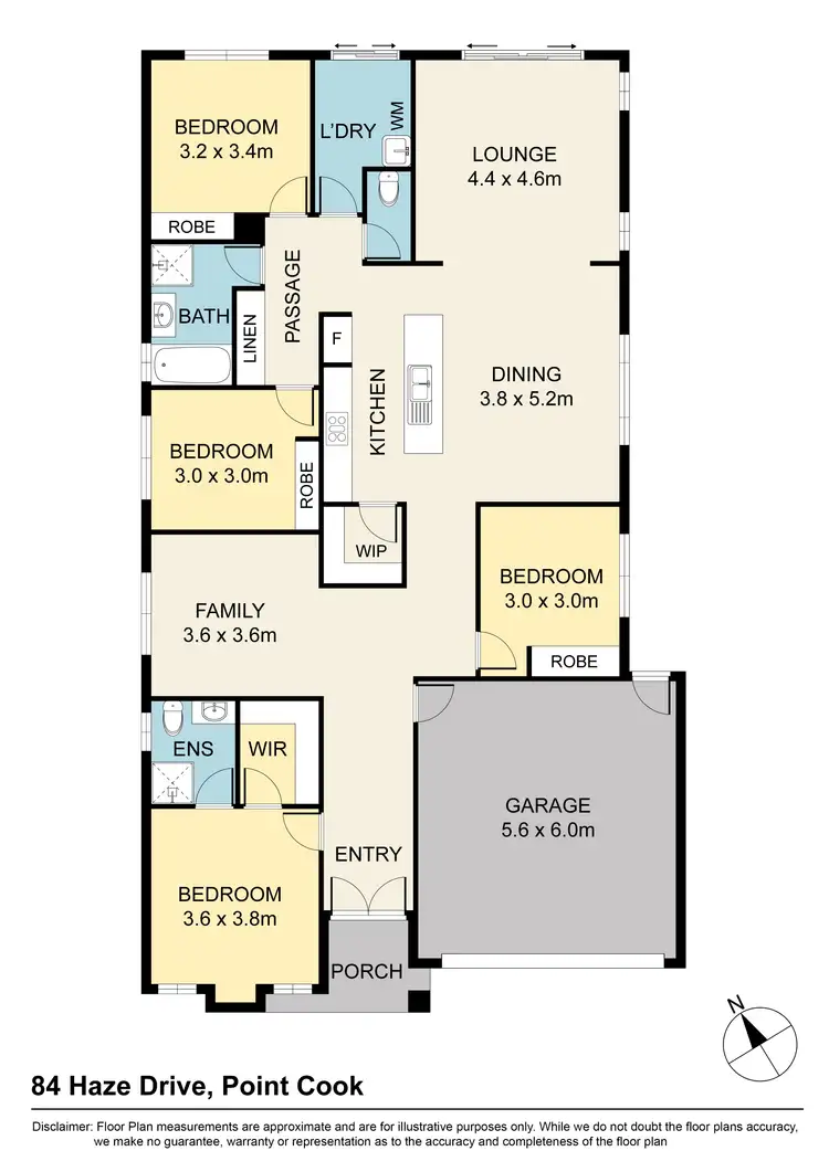 Floorplan of Homely house listing, 84 Haze Drive, Point Cook VIC 3030