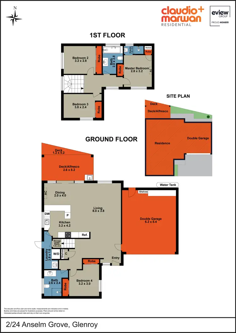 Floorplan of Homely townhouse listing, 2/24 Anselm Grove, Glenroy VIC 3046