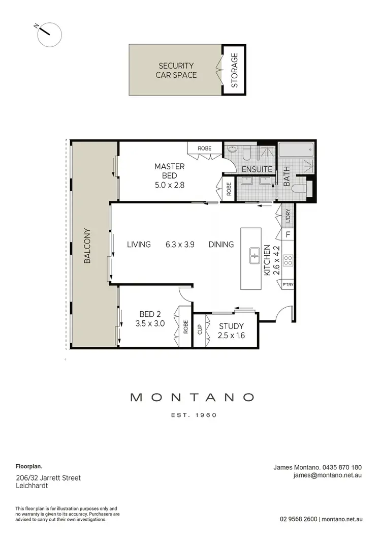 Floorplan of Homely apartment listing, 206/32 Jarrett Street, Leichhardt NSW 2040