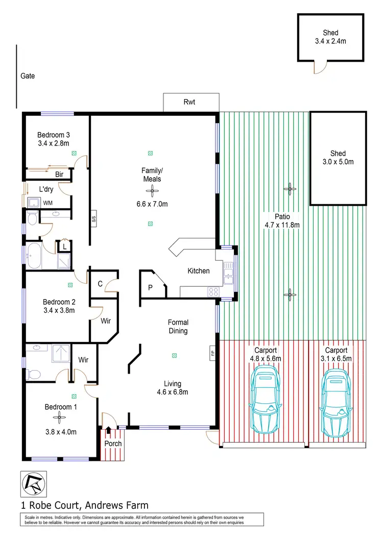 Floorplan of Homely house listing, 1 Robe Court, Andrews Farm SA 5114