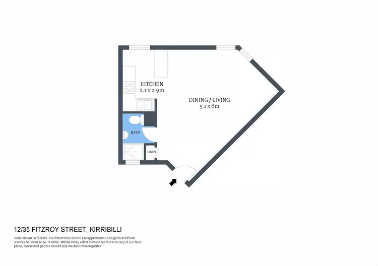 Floorplan of Homely apartment listing, 12/35 Fitzroy Street, Kirribilli NSW 2061