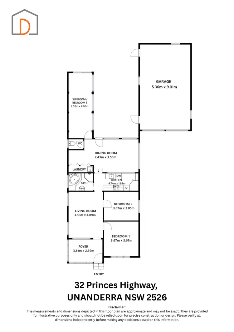 Floorplan of Homely house listing, 32 Princes Highway, Unanderra NSW 2526