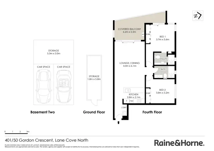 Floorplan of Homely apartment listing, 401/50 Gordon Crescent, Lane Cove NSW 2066