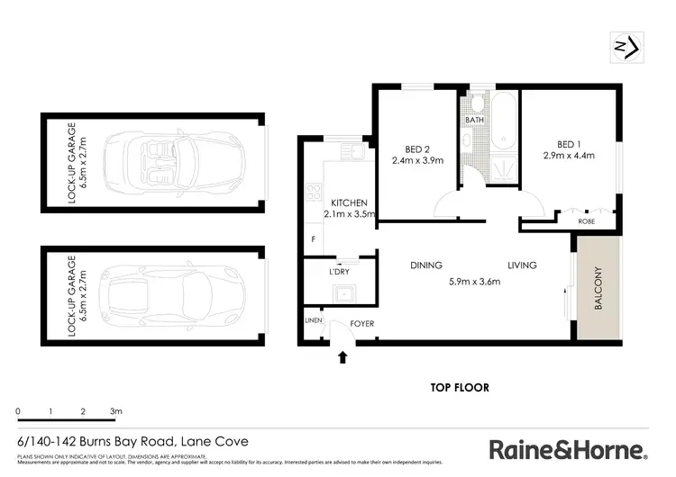 Floorplan of Homely apartment listing, 6/140-142 Burns Bay Road, Lane Cove NSW 2066