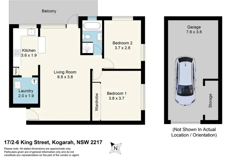 Floorplan of Homely unit listing, 17/2-6 King Street, Kogarah NSW 2217
