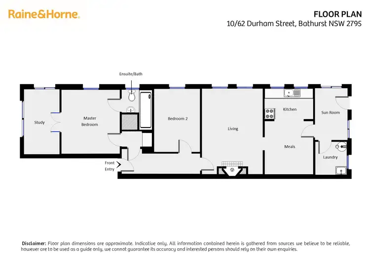 Floorplan of Homely unit listing, 10/62 Durham Street, Bathurst NSW 2795