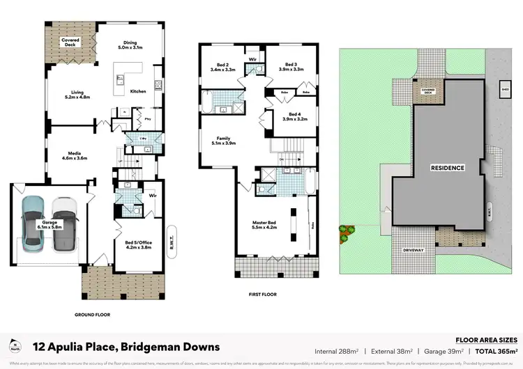 Floorplan of Homely house listing, 12 Apulia Place, Bridgeman Downs QLD 4035