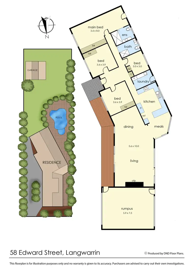 Floorplan of Homely house listing, 58 Edward Street, Langwarrin VIC 3910
