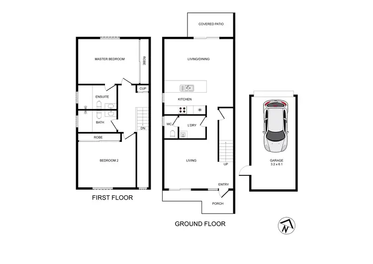 Floorplan of Homely townhouse listing, 45/8 Stockton Street, Morisset NSW 2264