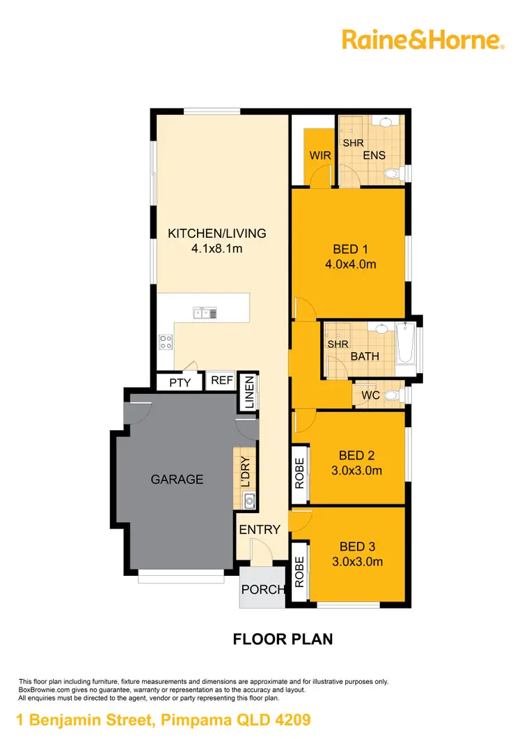 Floorplan of Homely house listing, 1 Benjamin Street, Pimpama QLD 4209