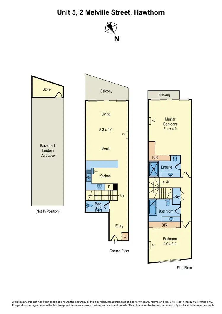 Floorplan of Homely townhouse listing, 5/2 Melville Street, Hawthorn VIC 3122