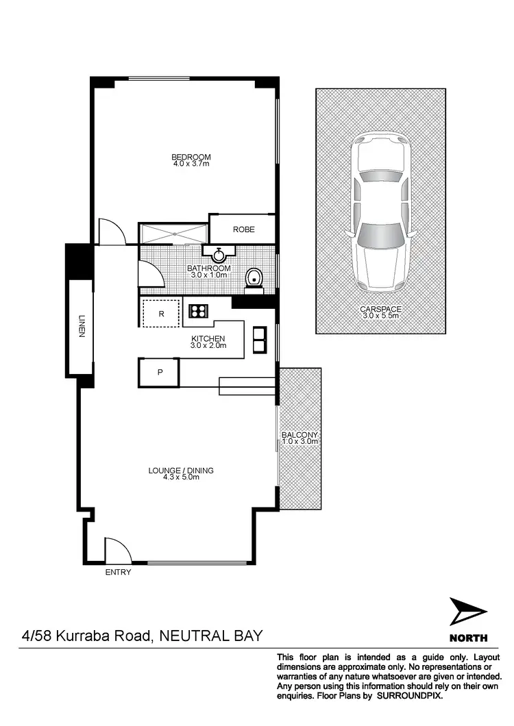 Floorplan of Homely apartment listing, 4/58 Kurraba Road, Neutral Bay NSW 2089