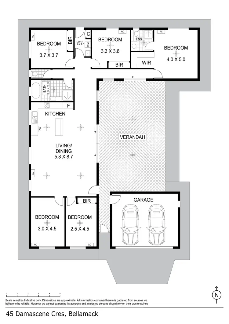 Floorplan of Homely house listing, 45 Damascene Crescent, Bellamack NT 832