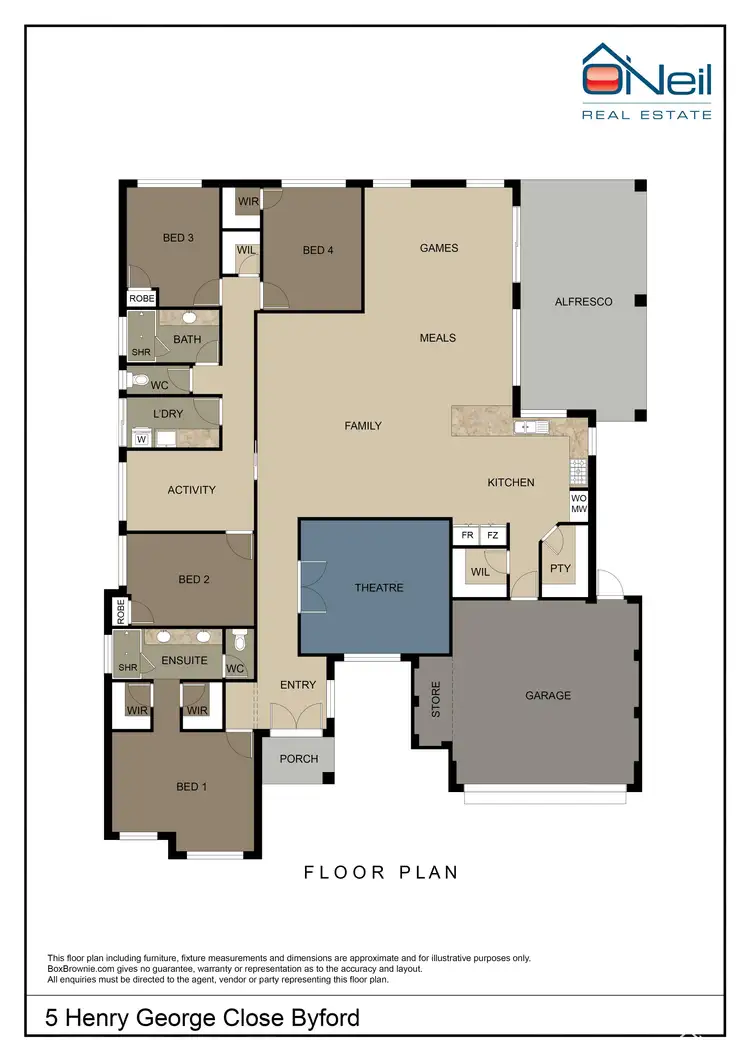 Floorplan of Homely house listing, 5 Henry George Close, Byford WA 6122