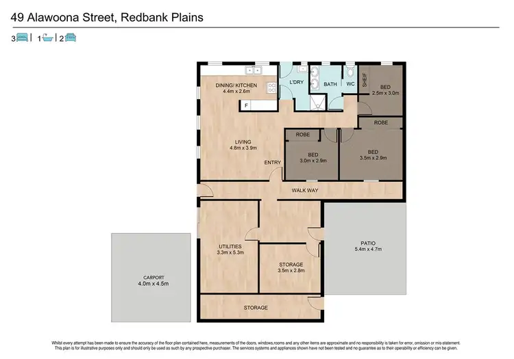 Floorplan of Homely house listing, 49 Alawoona Street, Redbank Plains QLD 4301