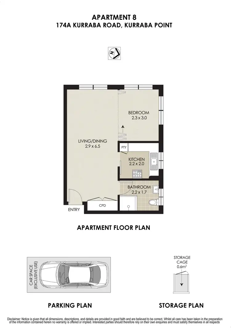 Floorplan of Homely apartment listing, 8/174A Kurraba Road, Neutral Bay NSW 2089