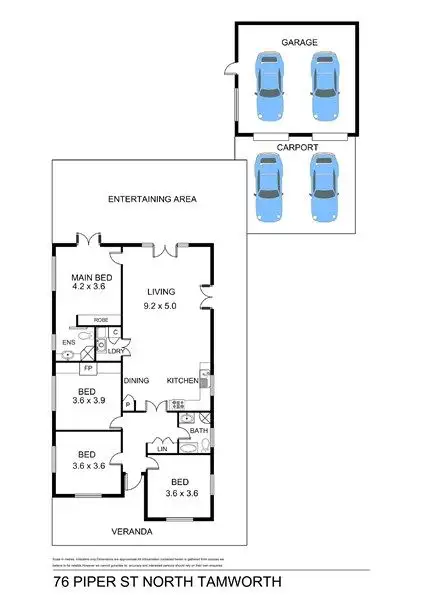 Floorplan of Homely house listing, 76 Piper Street, Tamworth NSW 2340
